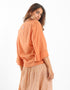 Short top with 3/4 wide sleeves